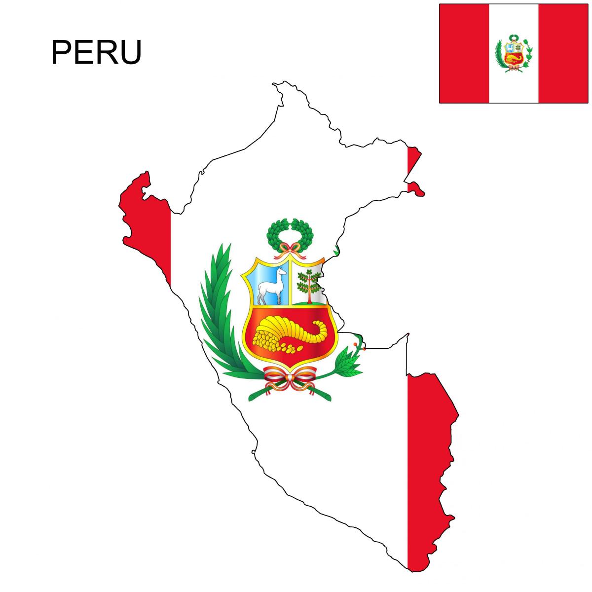 ramani ya Peru bendera