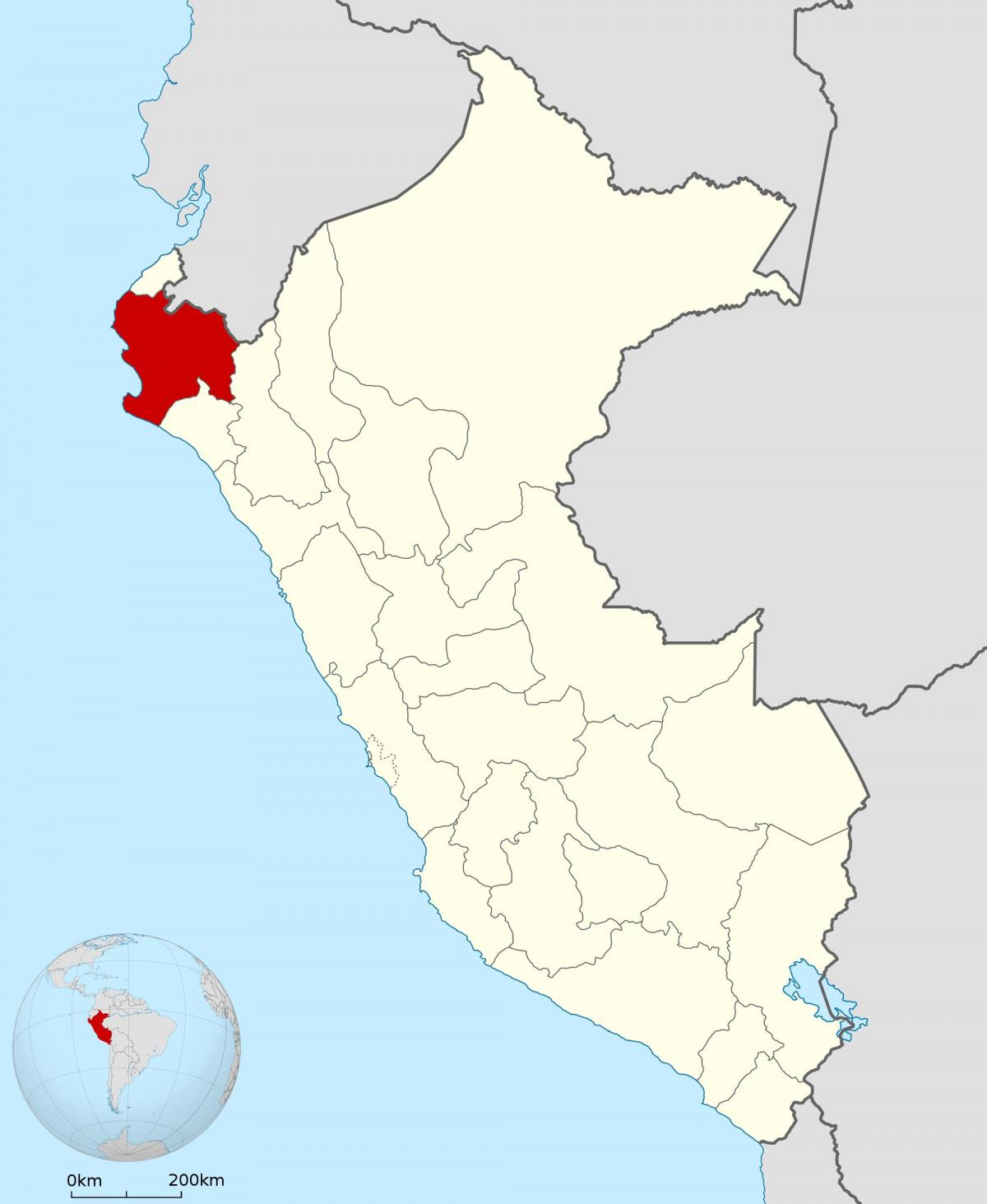 ramani ya Peru, piura