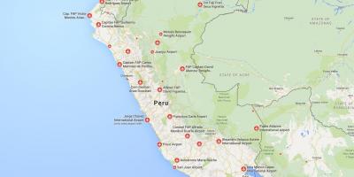 Viwanja vya ndege nchini Peru ramani