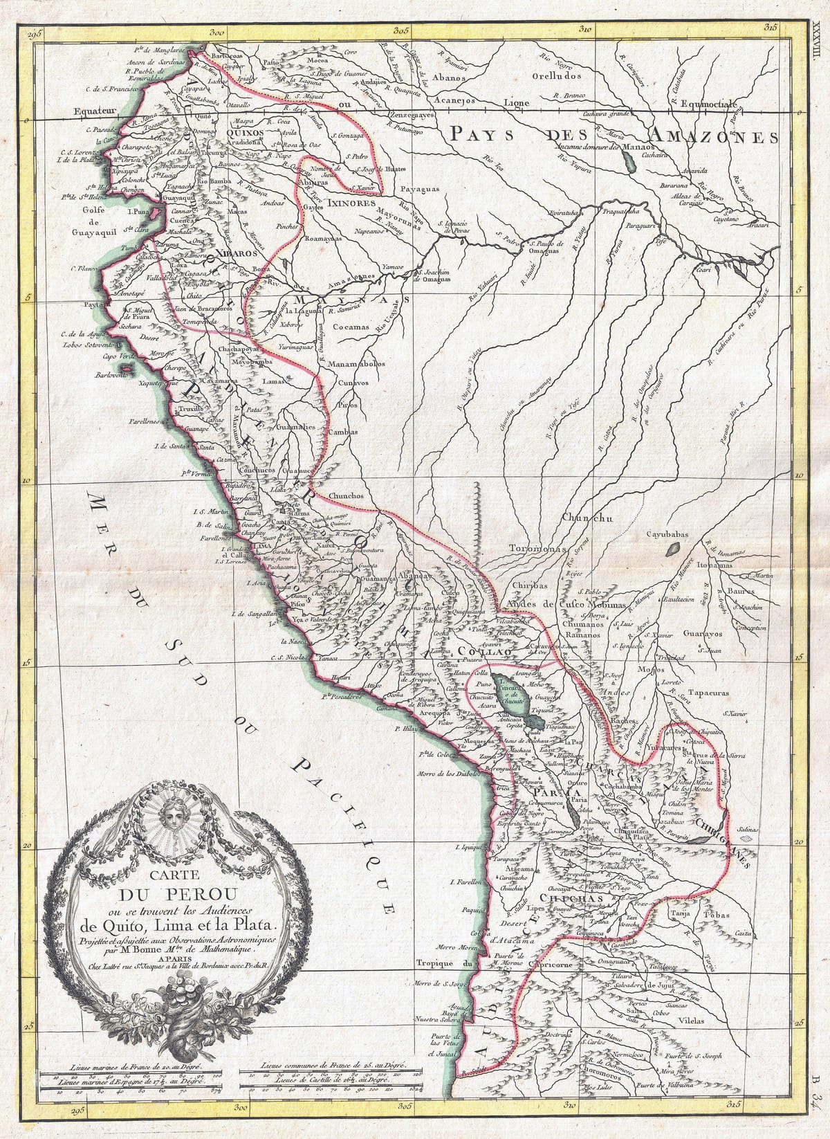 ramani ya ramani ya zamani ya Peru