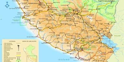 Ramani ya kusini mwa Peru
