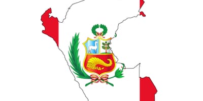 Ramani ya Peru bendera