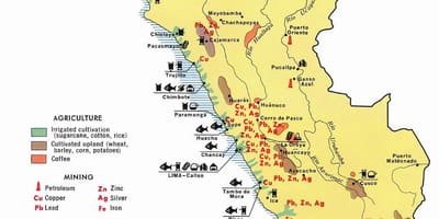 Ramani ya Peru kilimo