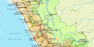 Andes milima ya Peru ramani