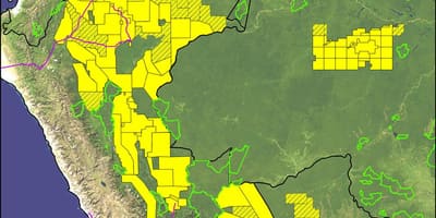 Peru amazon msitu wa mvua ramani