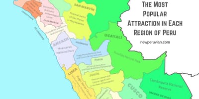 Ramani ya Peru vivutio vya utalii
